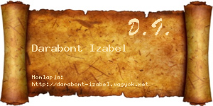 Darabont Izabel névjegykártya